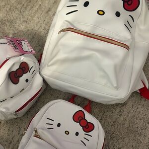 NWT Hello Kitty backpacks. 2 mini and 1 adult.